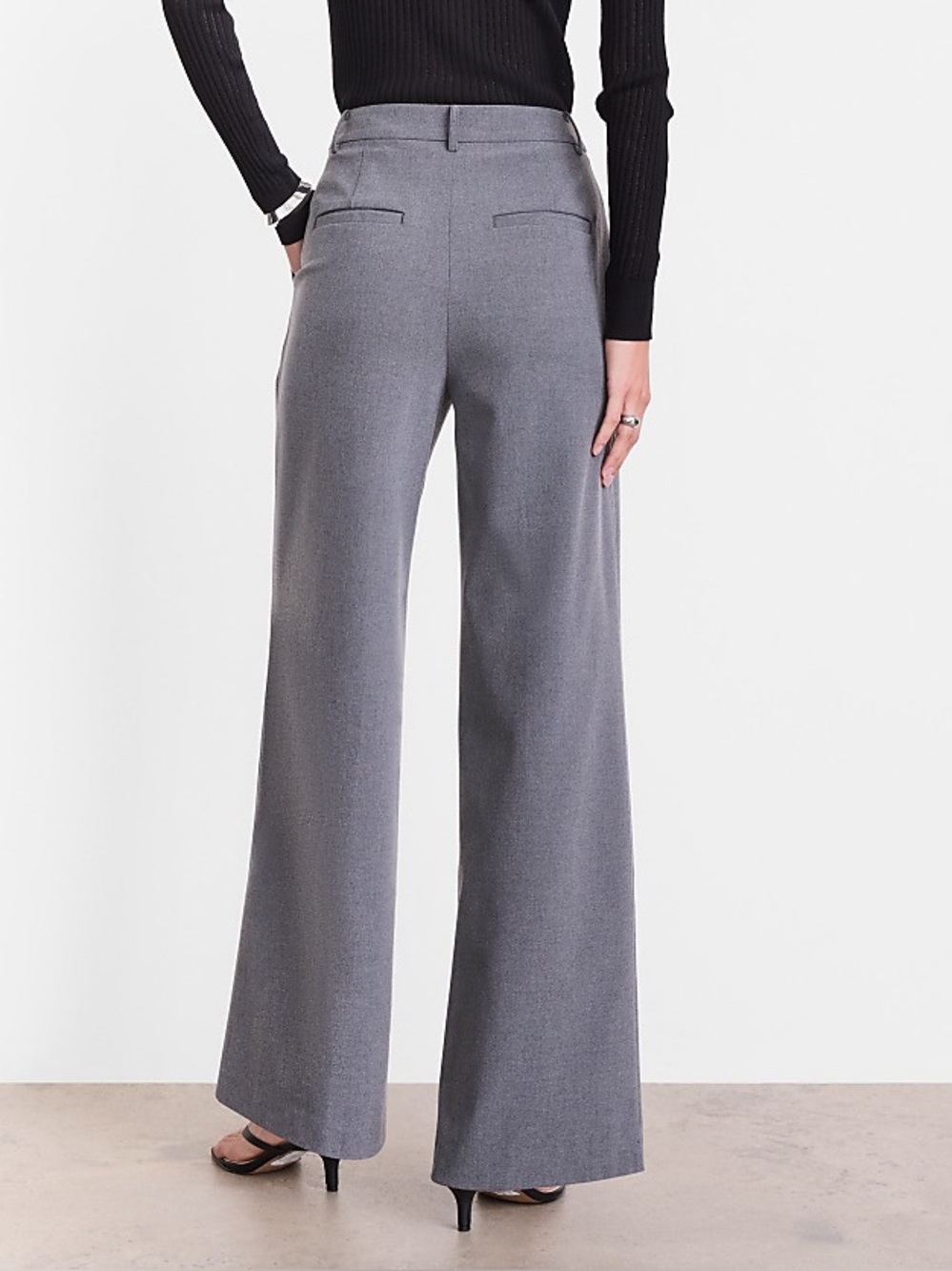 Curvy LOFT Versa Seasonless Stretch Double Pleat Wide Leg Pants – Size 10 - Picture 3 of 10
